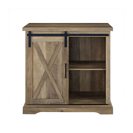 Rustic Farmhouse Buffet Storage Cabinet, One Size, Brown