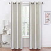 Regal Home Hadley Jacquard Embellished Light-Filtering Grommet Top Set of 2  Curtain Panel, Color: Beige - JCPenney