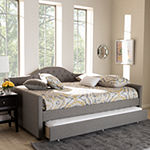 Eliza Tufted Upholstered Queen Daybed with Trundle