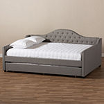 Eliza Tufted Upholstered Queen Daybed with Trundle