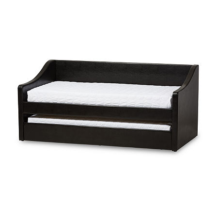 Barstorm Twin Daybed with Trundle, One Size, Black -  Baxton Studio, 79019630059
