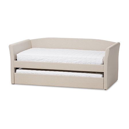 Camino Twin Daybed with Trundle, One Size, Beige -  Baxton Studio, 79019640059