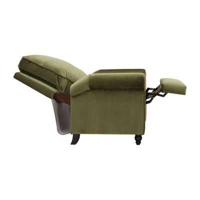 ProLounger Danea Transitional Roll-Arm Push Back Recliner in Velvet
