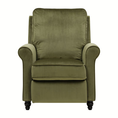 ProLounger Danea Transitional Roll-Arm Push Back Recliner in Velvet