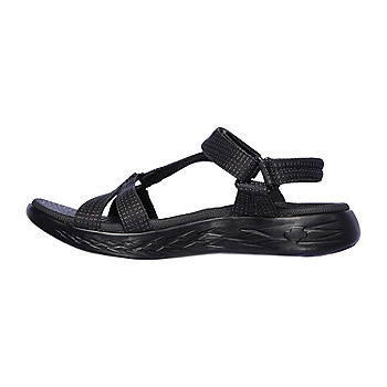 Womens The Go Brilliancy Strap Sandals, Color: Black - JCPenney