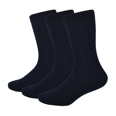 Details Little & Big Boys 3 Pair Trouser Socks, Color: Black - JCPenney