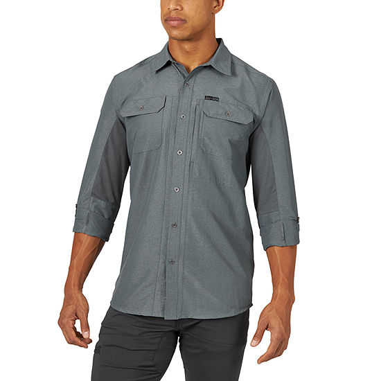 Wrangler® All Terrain Gear Mens Regular Fit Long Sleeve Button-Down ...