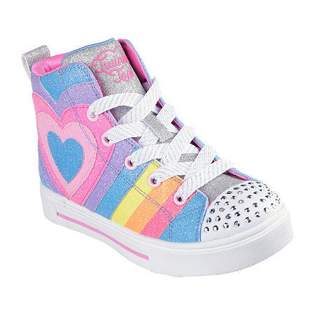 Skechers Girls Twinkle Sparks Sneakers, 2 Medium, Pink