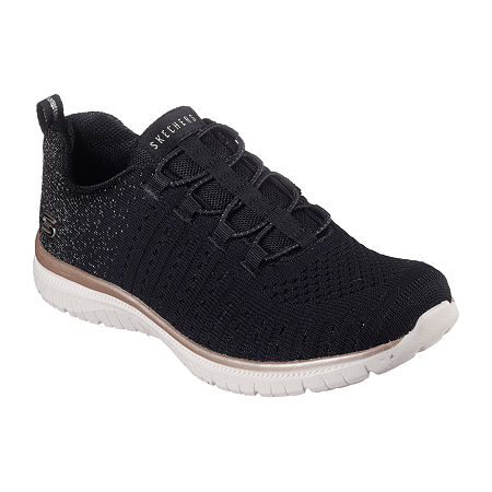 Skechers Virtue Lucent Womens Sneakers, 9 Medium, Black