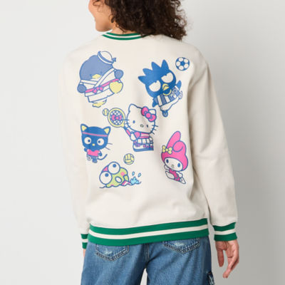 Juniors Womens Crew Neck Long Sleeve Hello Kitty Sweatshirt