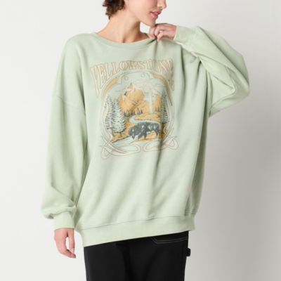 Juniors Yellowstone Womens Crew Neck Long Sleeve Sweatshirt