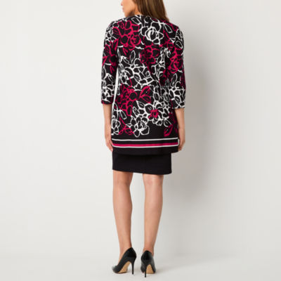 Danny & Nicole Womens Floral Jacket Dress