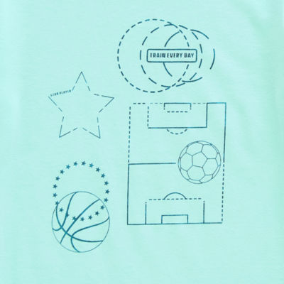 Xersion Little & Big Girls Crew Neck Short Sleeve Graphic T-Shirt