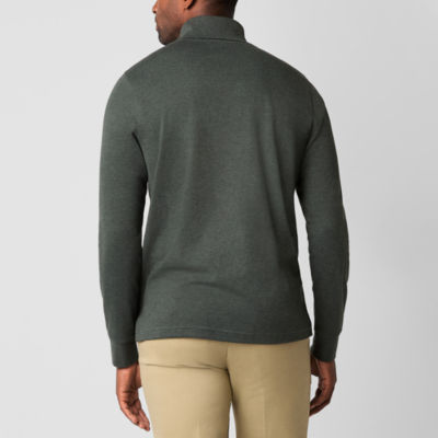 St. John's Bay Interlock Mens Long Sleeve Classic Fit Turtleneck