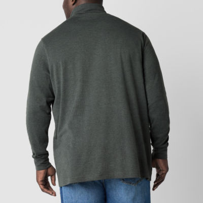 St. John's Bay Interlock Big and Tall Mens Long Sleeve Regular Fit Turtleneck