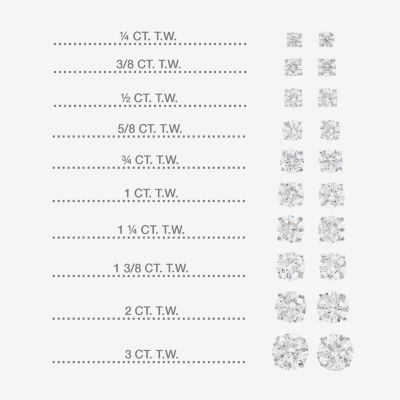 Ever Star (G / SI1-SI2) 3/4 CT. T.W. Lab Grown White Diamond 10K Gold 4.5mm Stud Earrings