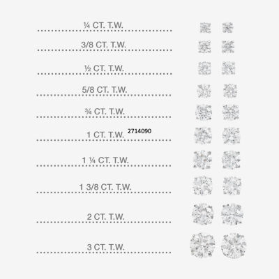 Ever Star (G / SI1-SI2) 3/8 CT. T.W. Lab Grown White Diamond 10K Gold 3.7mm Round Stud Earrings