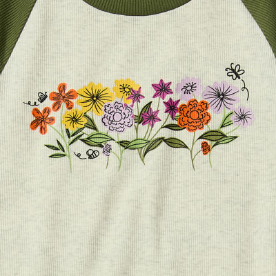 Thereabouts Little & Big Girls Round Neck Short Sleeve Graphic T-Shirt