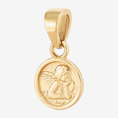 Guardian Angel Unisex Adult 14K Gold Angel Pendant