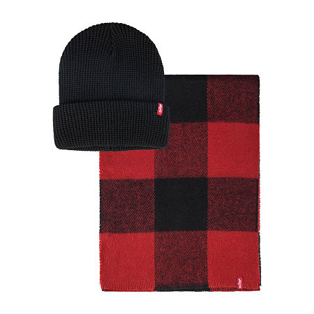 Levi's Beanie/Scarf Boxed 2-pc. Cold Weather Set, One Size, Red