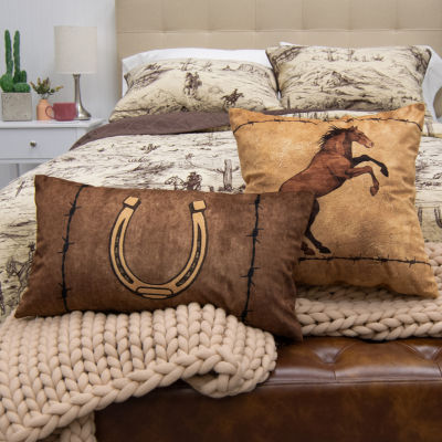 Donna Sharp Cowboy Multi-Pack Rectangular Square Throw Pillow