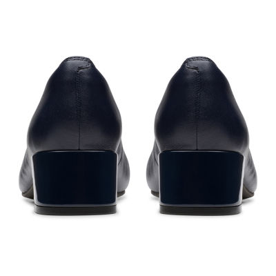 Clarks Iridessa May Womens Cap Closed Toe Block Heel Pumps