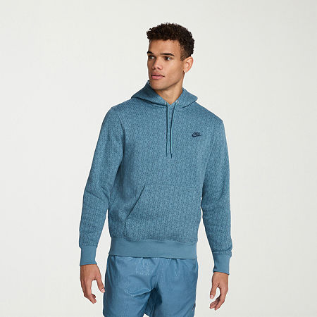 Nike Club Mens Long Sleeve Fleece Active Hoodie, Xx-large, Blue