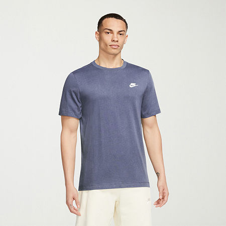Nike Club Mens Crew Neck Short Sleeve Regular Fit Big and Tall Graphic T-Shirt, 3x-large Tall, Blue