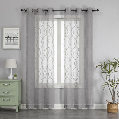 Blake Grommet Top Sheer Set of 2 Curtain Panel