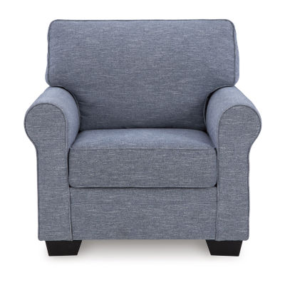 Signature Design by Ashley Carissa Manor Upholstered Arm Chair in Blue