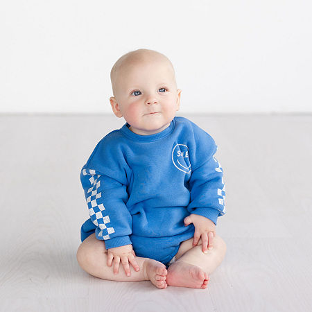 Grayson Little Baby Boys Long Sleeve Bodysuit, 9 Months, Blue