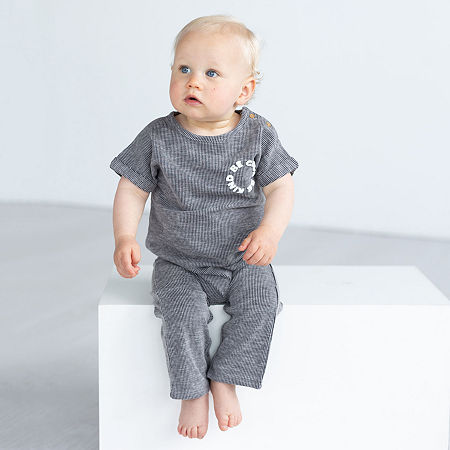 Grayson Little Baby Boys Short Sleeve Jumpsuit, 24 Months, Black