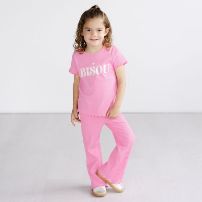 Grayson Little Toddler Girls Flare Drawstring Pant