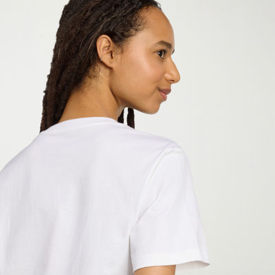 adidas Womens Crew Neck Short Sleeve Active T-Shirt