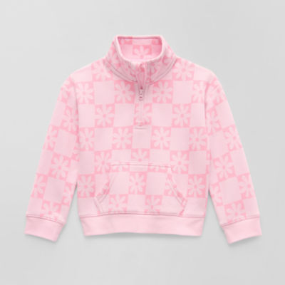 Okie Dokie Toddler & Little Girls Long Sleeve Quarter-Zip Pullover