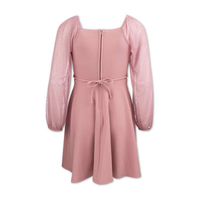 Speechless Big Kid Girls Long Sleeve Skater Dress