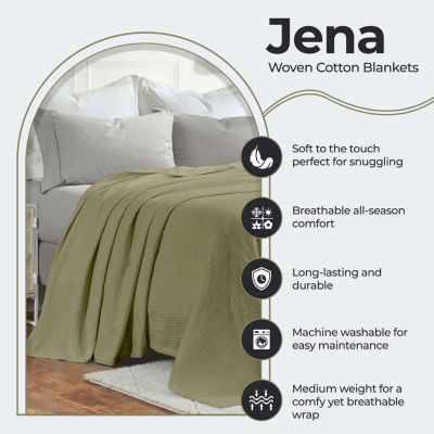 SUPERIOR® Jena Jacquard Weave Textured Chevron Cotton Multi-Use Throw
