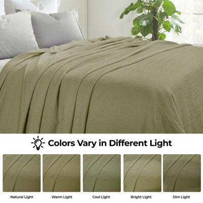 SUPERIOR® Jena Jacquard Weave Textured Chevron Cotton Multi-Use Throw