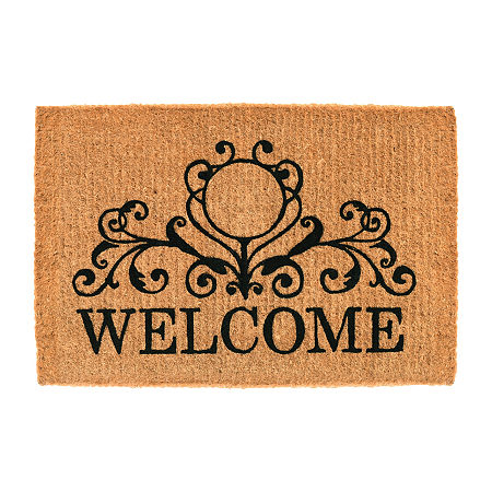 Calloway Mills Kingston Welcome Outdoor Rectangular Doormats, One Size, White