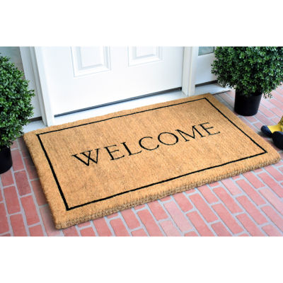 Calloway Mills Welcome Border Outdoor Rectangular Doormat