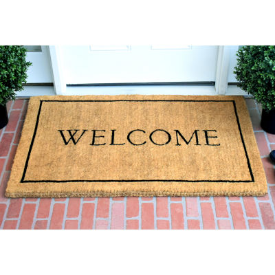 Calloway Mills Welcome Border Outdoor Rectangular Doormat