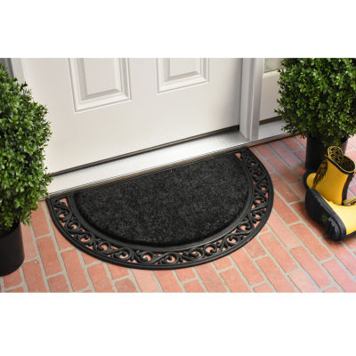 Calloway Mills Black Arch Outdoor Rectangular Doormats