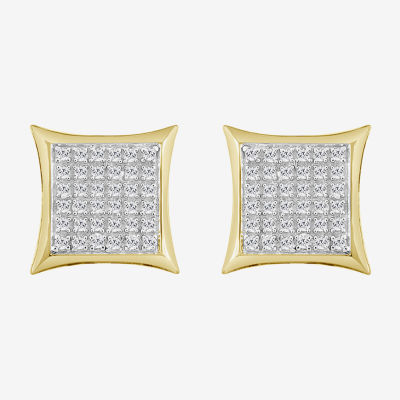 1/4 CT. T.W. Natural White Diamond 10K Gold 10.7mm Stud Earrings