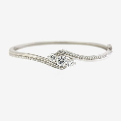 DiamonArt® 3-Stone Cubic Zirconia Bangle