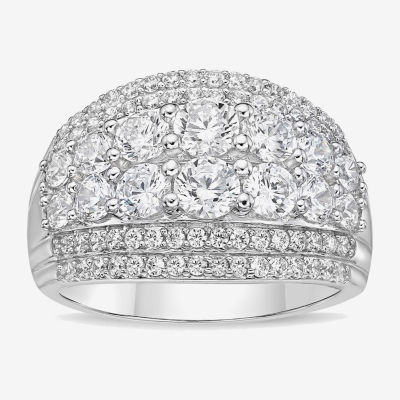 DiamonArt® White Cubic Zirconia Sterling Silver Band