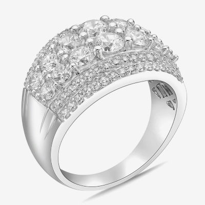 DiamonArt® White Cubic Zirconia Sterling Silver Band