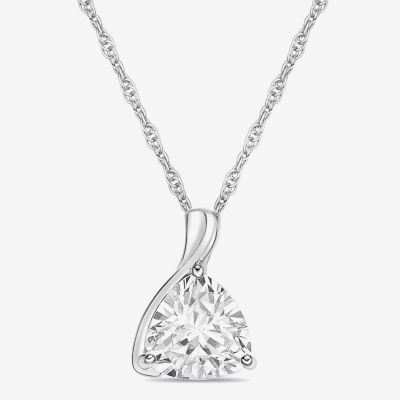 Diamonart Womens Cubic Zirconia Sterling Silver Pendant Necklace