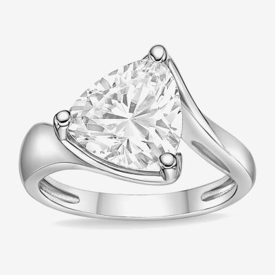 Diamonart Womens Cubic Zirconia Sterling Silver Bypass Fashion Ring