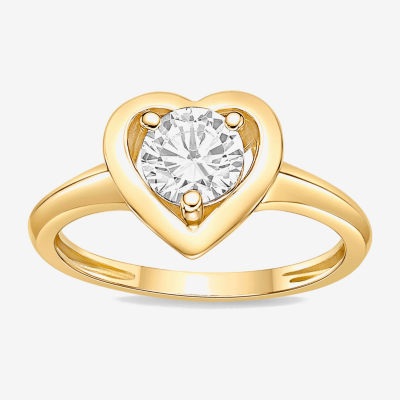 Diamonart Cubic Zirconia Sterling Silver Heart Band