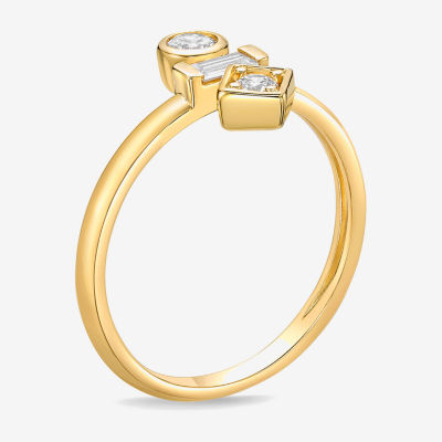 Diamonart Womens Cubic Zirconia Sterling Silver Stackable Ring